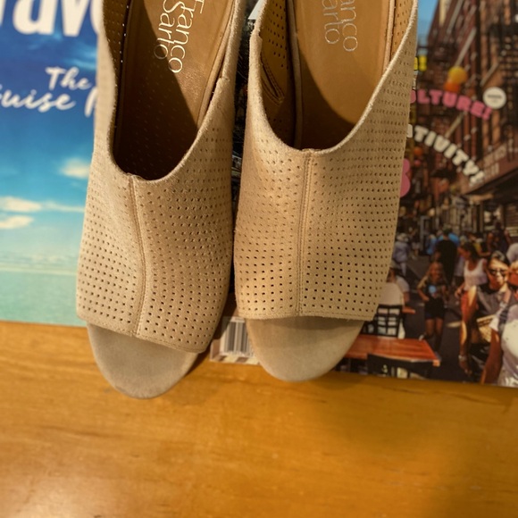 Franco Sarta open toe, mule with block heel. - Picture 1 of 12